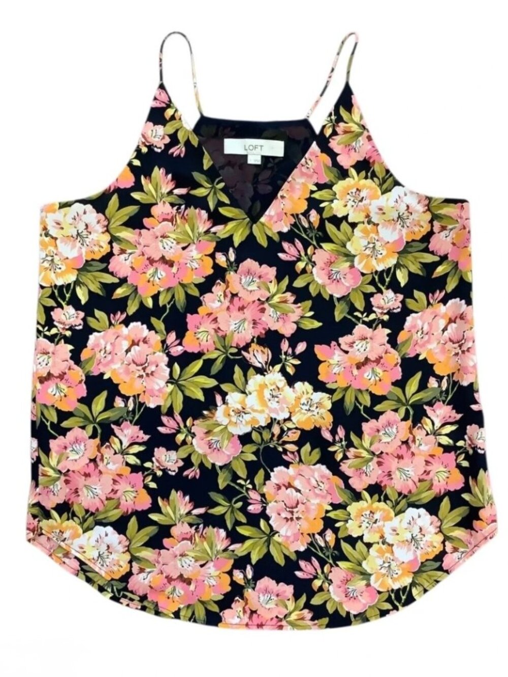 LOFT Crepe Loose Spaghetti Strap Cami Tank Top